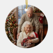 Grandparent's First Christmas Photo セラミックオーナメント (正面)