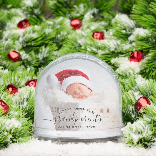 Grandparents First Christmas Photo Black Script (クリスマス)