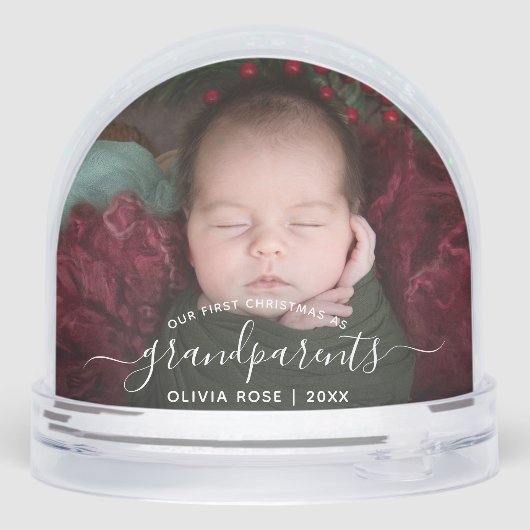 Grandparents First Christmas Photo White Script (裏面)