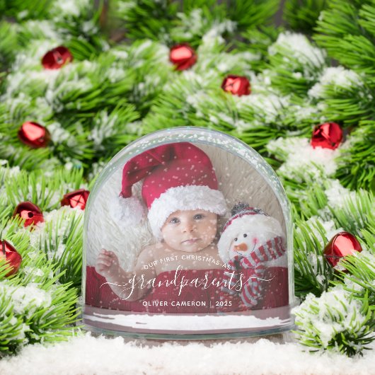Grandparents First Christmas Photo White Script (クリスマス)