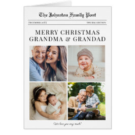 Grandparents Newspaper Christmas Card
