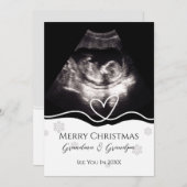 Grandparents Pregnancy Announcement Ultrasound 招待状 (正面/裏面)