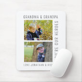 Grandparents "You're Our Heroes" Photo マウスパッド (マウス)
