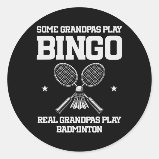 Grandpas 遊 Bingo Grandpas遊 Badmin ラウンドシール (正面)
