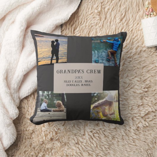 Grandpa's Crewカスタム4 Photo Grid クッション (ブランケット)