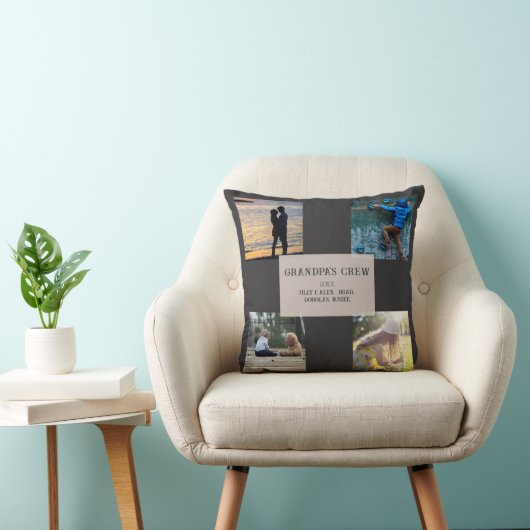 Grandpa's Crewカスタム4 Photo Grid クッション (椅子)