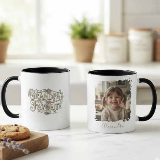 Grandpa's Favorite Personalized Photo マグカップ
