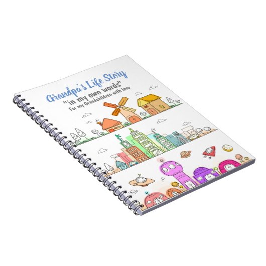 Grandpas JournalでGrandkidsのライフストーリーを記録 ノートブック (右側)