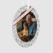 Grandpa's Love Ornament - Custom Photo Keepsake オーナメント (正面)