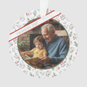 Grandpa's Love Ornament - Custom Photo Keepsake オーナメント (正面)