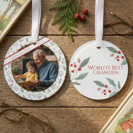 Grandpa's Love Ornament - Custom Photo Keepsake オーナメント