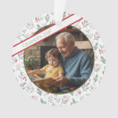Grandpa's Love Ornament - Custom Photo Keepsake オーナメント (正面)
