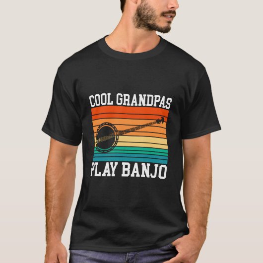 Grandpas Play Banjo Grandpa Tシャツ (正面)