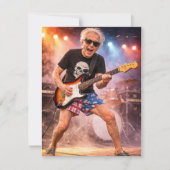 Grandpa's Rock Star Party Digital Download Invite 招待状 (正面)