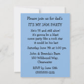 Grandpa's Rock Star Party Digital Download Invite 招待状 (裏面)