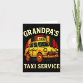 Grandpa's Taxi Service - Funny Cab Driver Quote カード (正面)