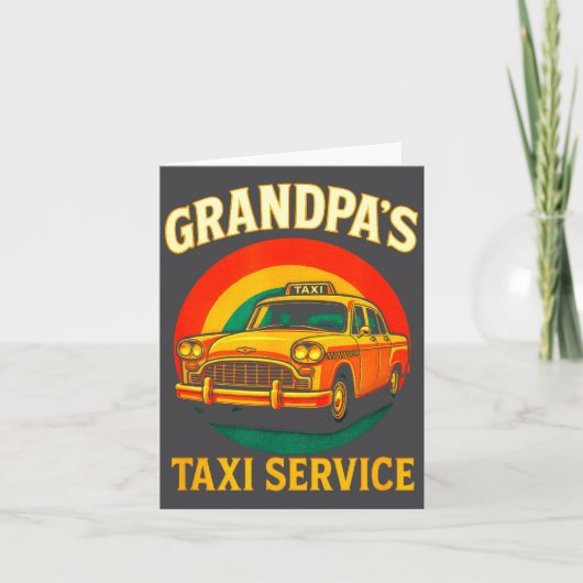 Grandpa's Taxi Service - Funny Driver Lover  カード (正面)