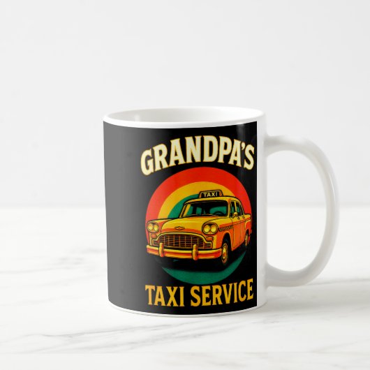 Grandpa's Taxi Service - Funny Driver Lover  コーヒーマグカップ (右)