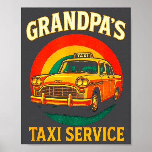 Grandpa's Taxi Service - Funny Driver Lover  ポスター (正面)