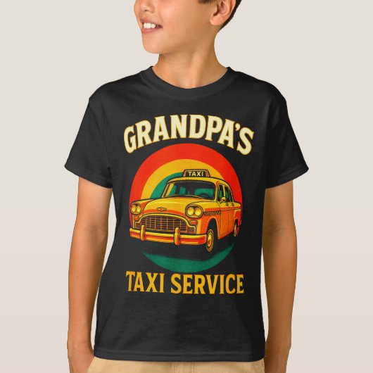 Grandpa's Taxi Service - Funny Driver Lover  Tシャツ (正面)