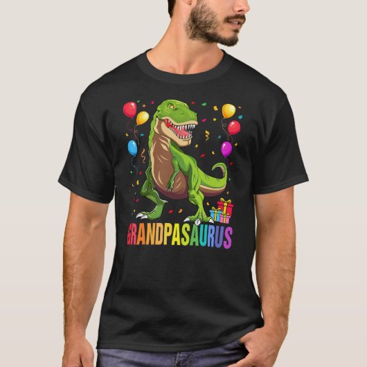 Grandpasaurus T Rex Dinosaur Grandpa Saurus Family Tシャツ (正面)