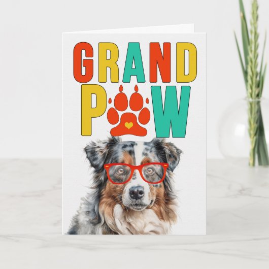 GrandPAWオーストラリアの羊飼いの祖父母の日 シーズンカード (正面)