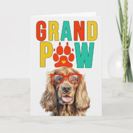 GrandPAWコッカースパニエル犬GrandDOG祖父母の日 シーズンカード