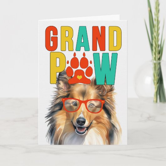GrandPAWシェトランドグランドDOG祖父母の日 シーズンカード (正面)