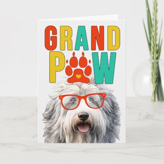 GrandPAWシェプドッググランドドッグ祖父母の日 シーズンカード (正面)