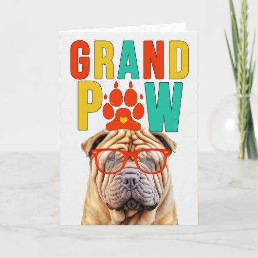 GrandPAWシャールペイGrandDOG祖父母デー シーズンカード (正面)