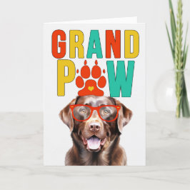 GrandPAWチョコレートラボグランドDOG祖父母の日 シーズンカード