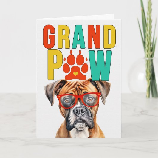GrandPAWボクサードッグGrandDOG祖父母の日 シーズンカード (正面)