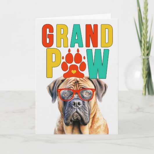 GrandPAWマスティフGrandDOG祖父母の日 シーズンカード (正面)