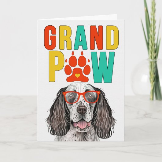 GrandPAW英語セッターGrandDOG祖父母の日 シーズンカード (正面)