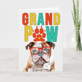 GrandPAW英語ブルドッグGrandDOG祖父母の日 シーズンカード
