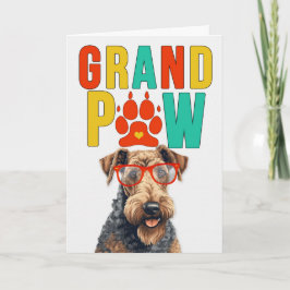 GrandPAW Airedale GrandDOG祖父母の日 シーズンカード