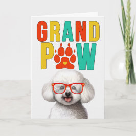 GrandPAW Bichon Frise GrandDOG祖父母の日 シーズンカード