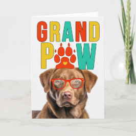 GrandPAW Chesapeake Bay Dog おもしろい祖父母の日 シーズンカード