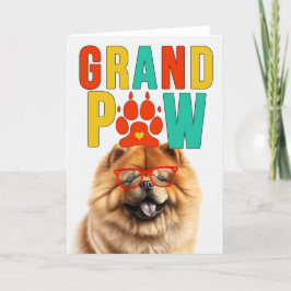GrandPAW Chow Chow Dog GrandDOG祖父母の日 シーズンカード