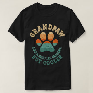 Grandpaw Retro Paw Print Gift Tシャツ