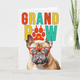 GrandPAW Tan Frenchie GrandDOG祖父母の日 シーズンカード
