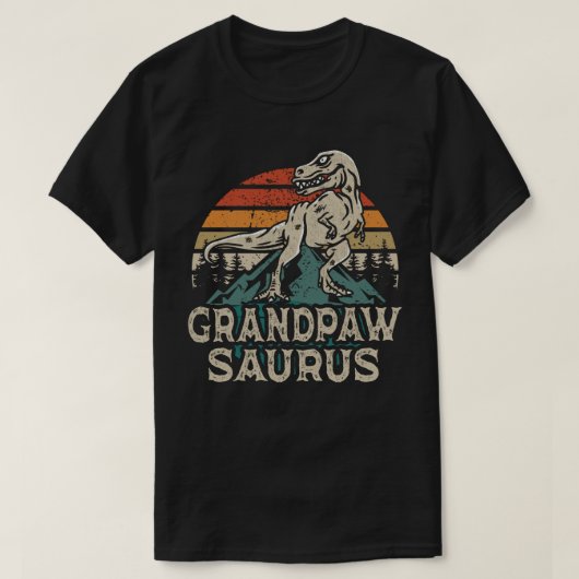 Grandpawsaurus Dinosaur Grandpa Saurus Fathers Day Tシャツ (デザイン正面)