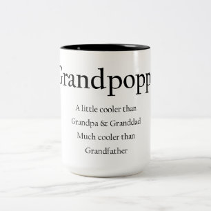 Grandpoppaのコーヒー・マグ、祖父より少しクーラー ツートーンマグカップ