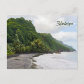 Grand'Rivière Martinique Black Sand Beach Nature ポストカード (正面)