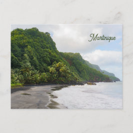 Grand'Rivière Martinique Black Sand Beach Nature ポストカード