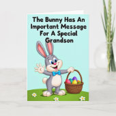 Grandson Bunny Message Card カード (正面)