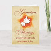 Grandson, Confirmation Congratulations Blessings カード (正面)