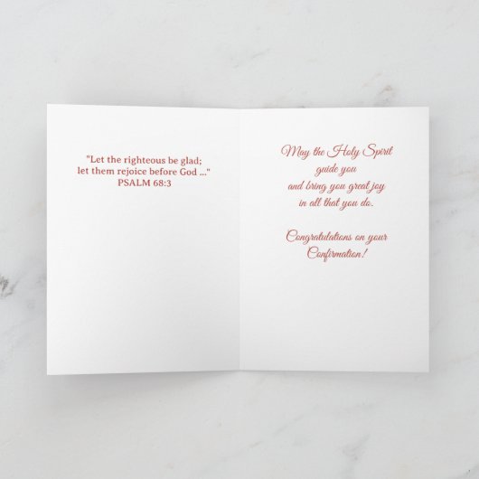 Grandson, Confirmation Congratulations Blessings カード (内部)