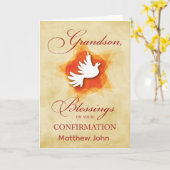 Grandson, Confirmation Congratulations Blessings カード (黄色い花)