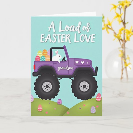Grandson Easter Vehicle Card カード (黄色い花)